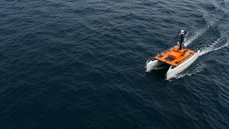 Uncrewed surface vessel at sea
